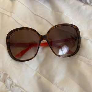 Gucci Oversized Sunglasses / Tortoise & Orange